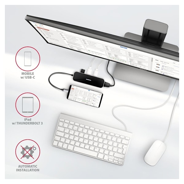 AXAGON, SuperSpeed ​​USB-C Combo 6in1 Hub, HMC-6H4A