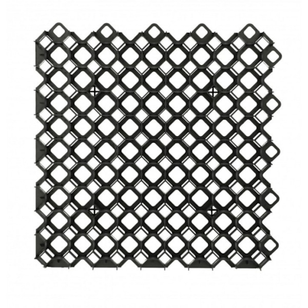 Set med 4 produkter. Plastutlegger MULTI GRID sort, høyde 40mm / 600x600mm