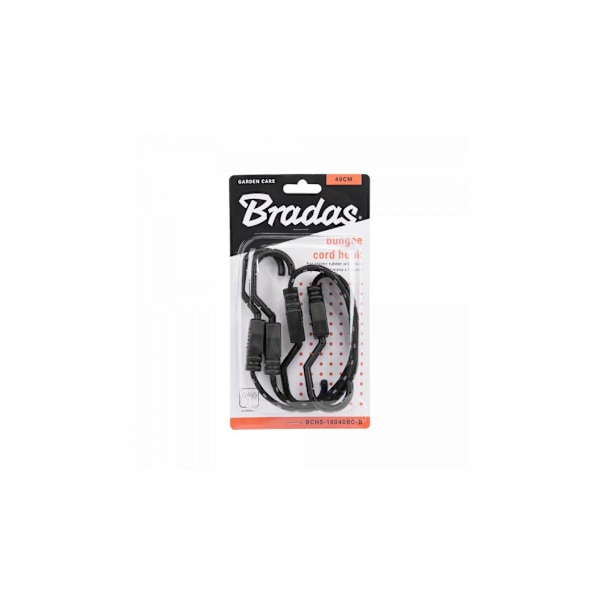 FLAT BUNGEE CORD krok stål 1,8x80cm, elastiskt gummi - 2 st.