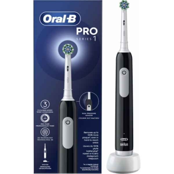Elektrisk tannbørste, D305.513.3 Pro Series 1 Black Cross Action, Oral-B