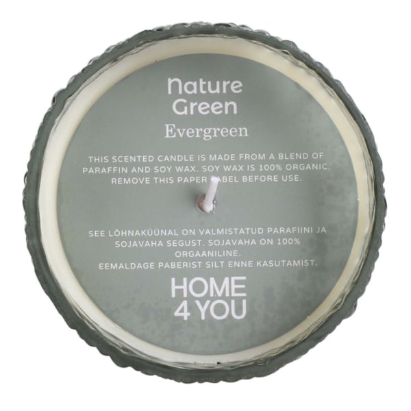 Doftljus i glas NATURE GREEN H7,5cm, Evergreen