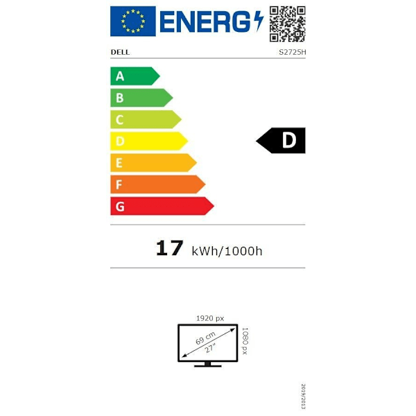 LCD-näyttö s2725h (27", business, paneeli ips, 1920x1080, 16:9, 100hz, matta, 8 ms, kaiuttimet, kallistus, 210-bmhk), Dell