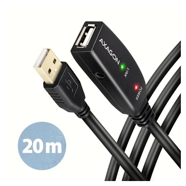 AXAGON, USB Type-A til USB Type-A, USB repeaterkabel, ADR-220