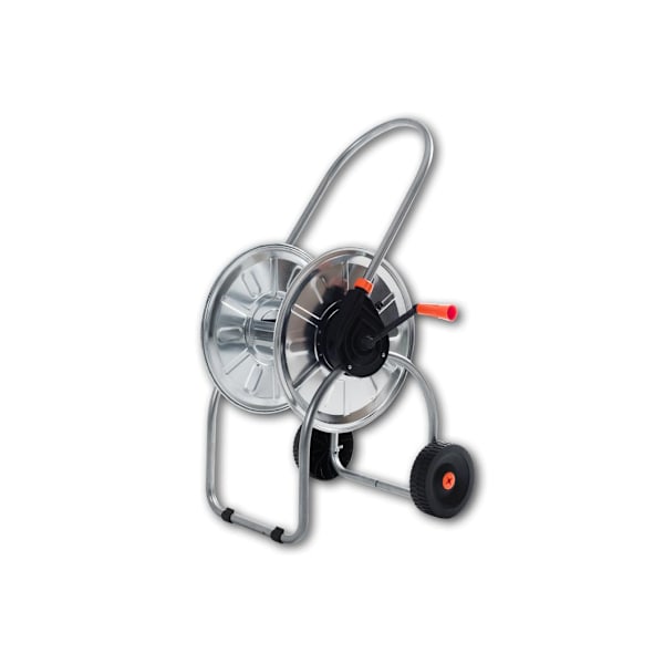 Slangetrommelvogn 1/2" 50m SPRING ZINCATO Silver