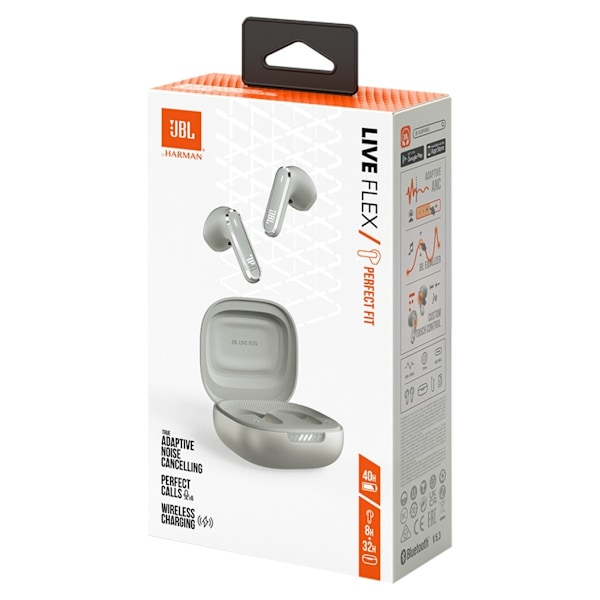 JBL trådløse ørepropper Live Flex, sølv