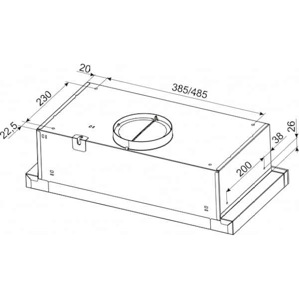 Inbyggd huva TLS L 14 150 60 IS, Eleyus