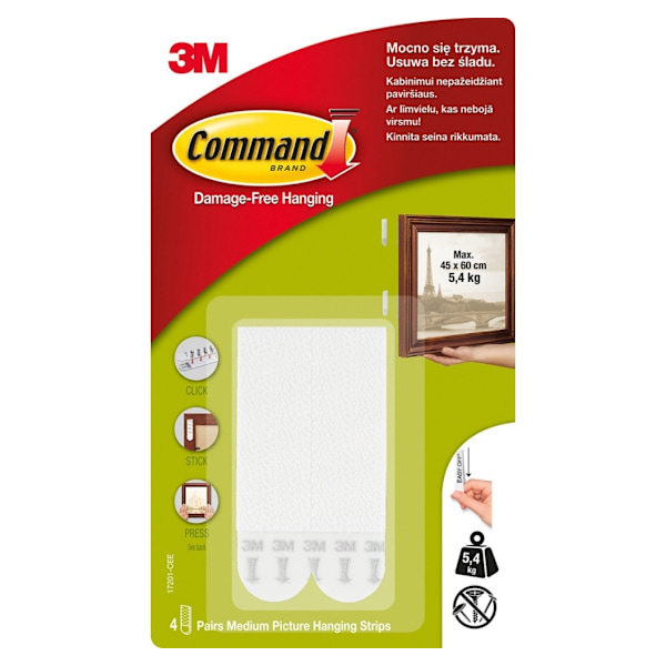 3M billedhængende strimler Command M
