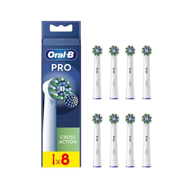 Oral-B, Utskiftbare tannbørstehoder, EB50RX-8 Cross Action Pro
