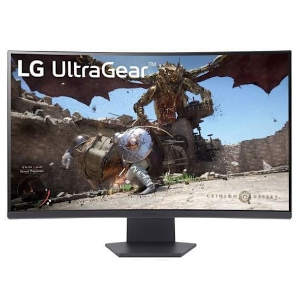 LCD-skärm 32gs60qc-b (32", gaming/böjd, panel va, 2560x1440, 16:9, 180 hz, matt, 1 ms, tilt, 32gs60qc-b), Lg