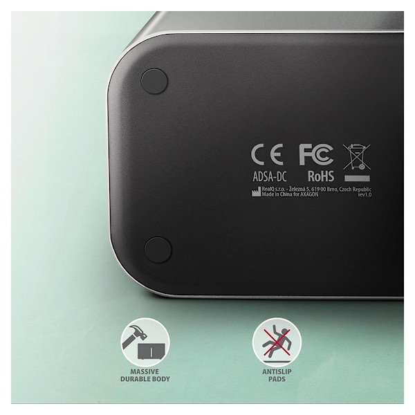 AXAGON, SuperSpeed ​​USB DUAL 2,5"/3,5" HDD/SSD DUAL docka, ADSA-DC