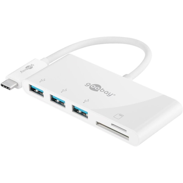 Goobay, USB-C multiportadapter til 3x USB-A, kortleser, 40759