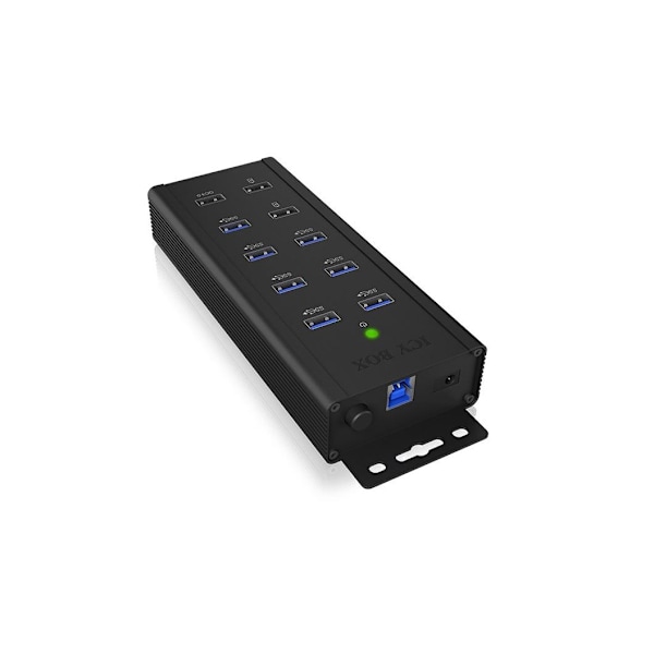 Raidsonic, USB-keskitin, 7-porttinen teollisuuskeskitin, IB-HUB1703-QC3