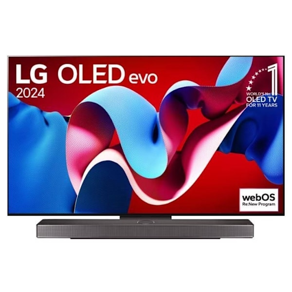 TV 55" (oled/4k/smart, 3840x2160, langaton lähiverkko, bluetooth, webos, musta, oled55c41la), LG