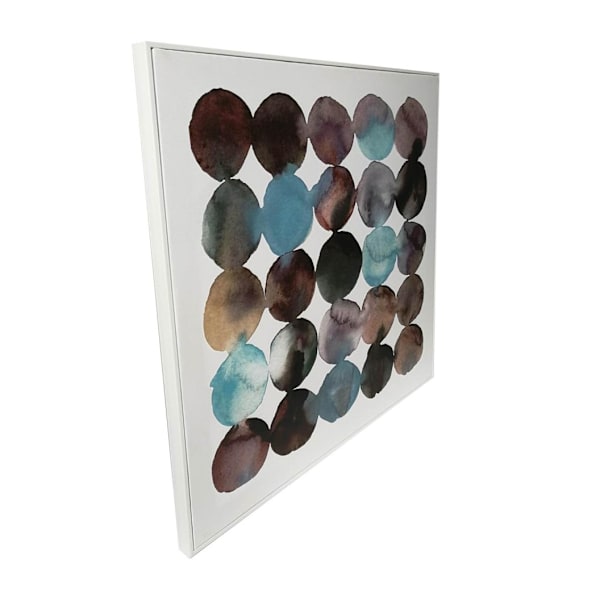 Seinätaide WALLY 60x60cm, siniset abstraktit ympyrät