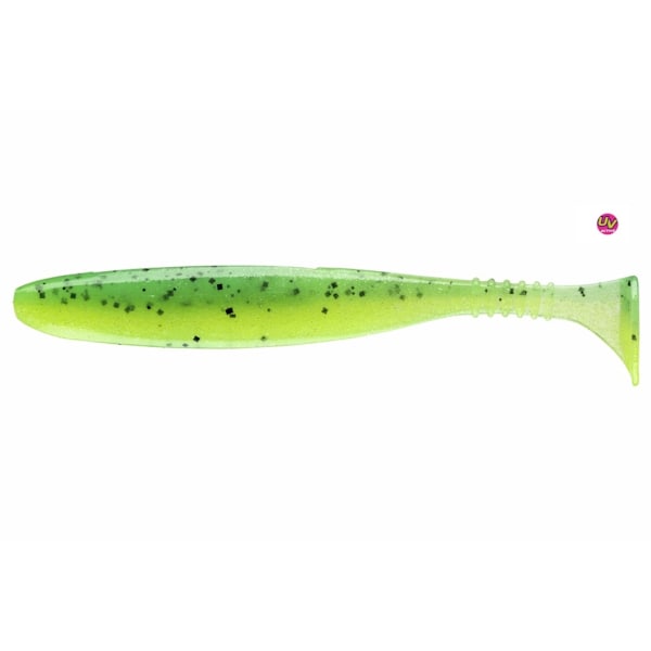 Blødt lokkemiddel Daiwa TN D'FIN 12,5 cm UV chartreuse tiger 5 stk.