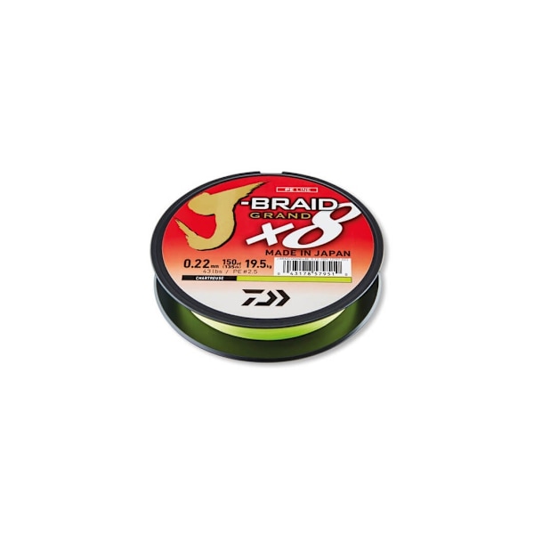 Daiwa Grand X8E 0,16mm 135m chartreuse