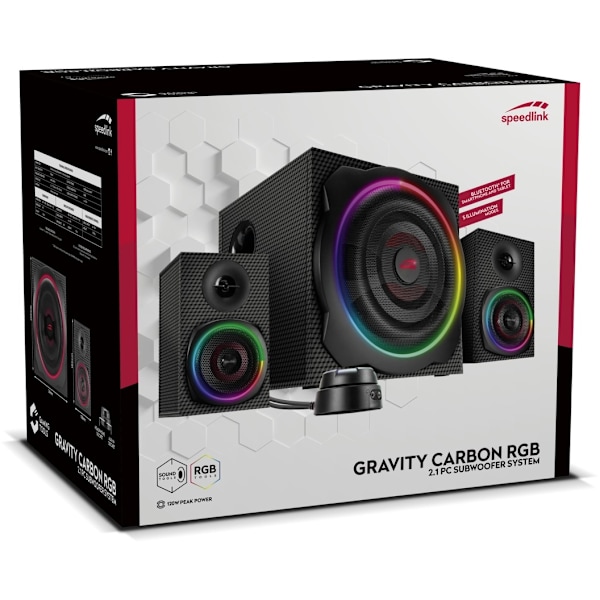 Speedlink-kaiuttimet Gravity Carbon RGB 2.1 (SL-830100-BK)