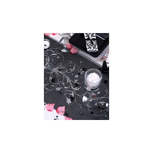 Organza sort med print