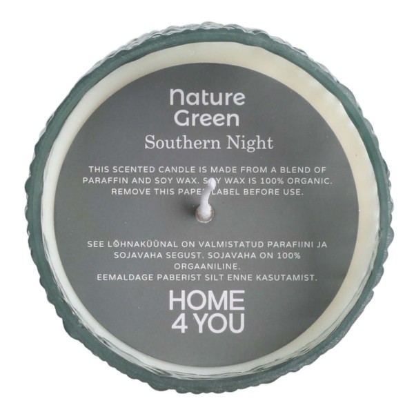 Duftlys i glas NATURE GREEN H9cm, Southern Night