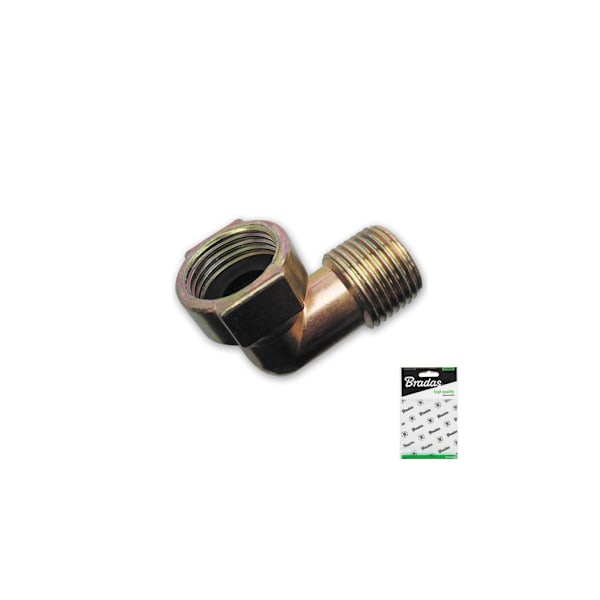 Kyynärpääliitin 1/2" uros x 1/2" naaras - SINKKI