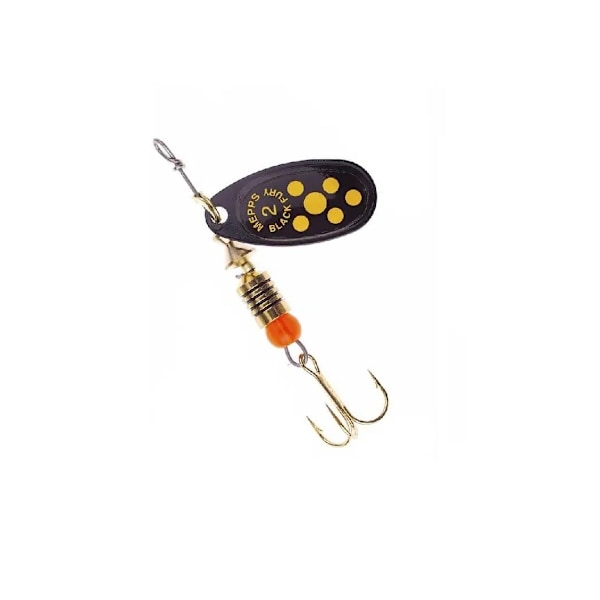 Spinner BLACK FURY-2 4,5g sorte/gule prikker