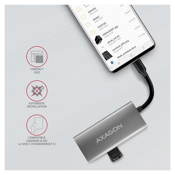 AXAGON, SuperSpeed ​​USB-C 10 Gbps SPEEDSTER 4 Hub, HMC-4G2