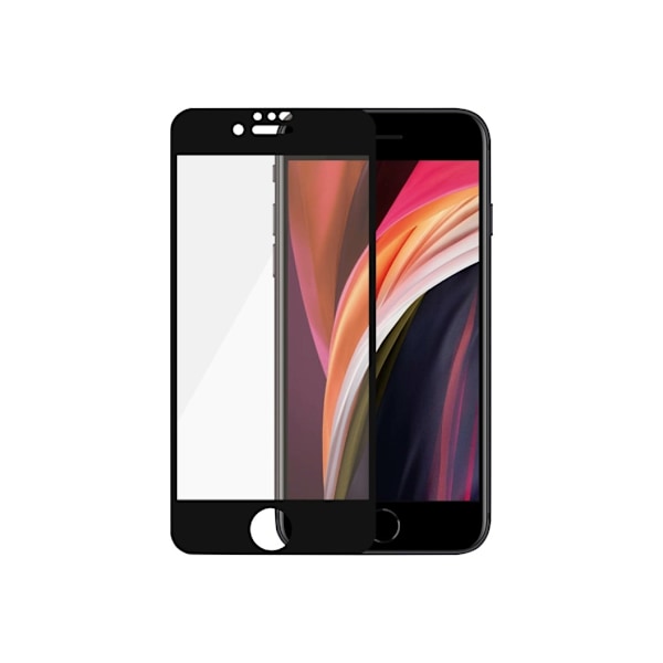PanzerGlass, Apple, iPhone 6/6s/7/8/SE 2020, Hybridglas, Svart, Rundade kanter, 100 % beröringsskydd, Kristallklart, Skärmskydd