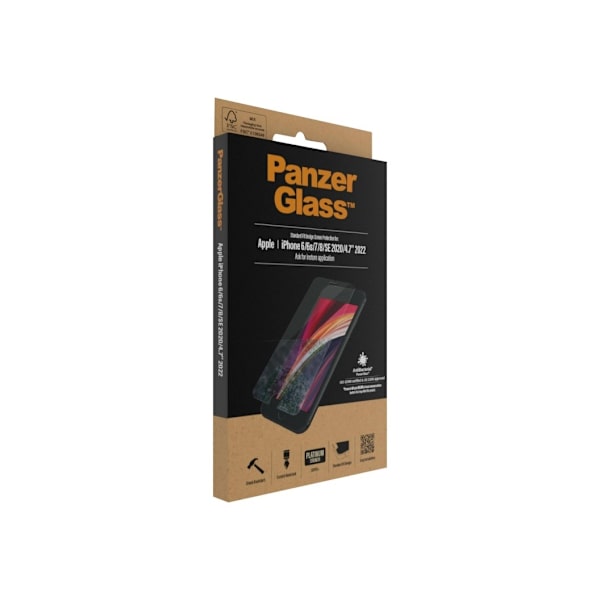 PanzerGlass, Näytönsuoja, Apple, Iphone 6/6s/7/8/SE (2020), Lasi, Kristallinkirkas, Kirkas Näytönsuoja