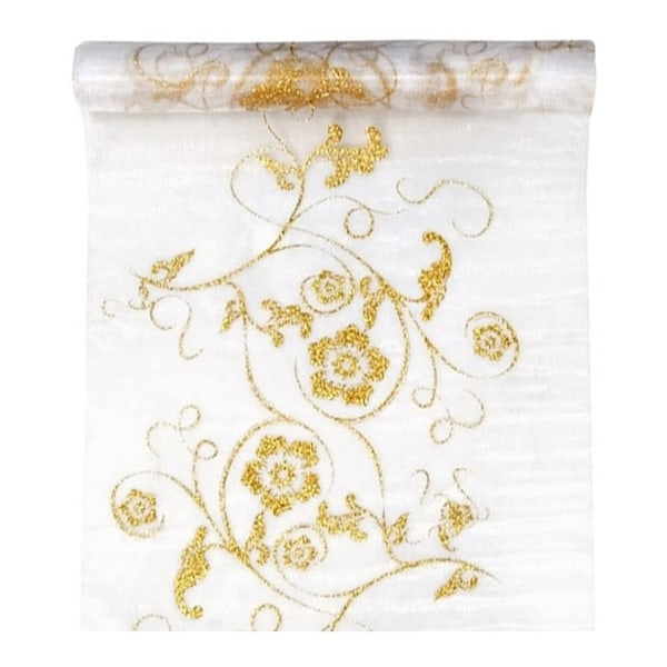 Organza med guldtryck