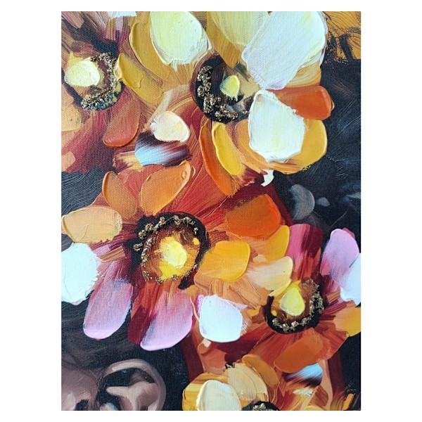 Väggkonst WALLY 60x80cm, kvinna och blommor 1
