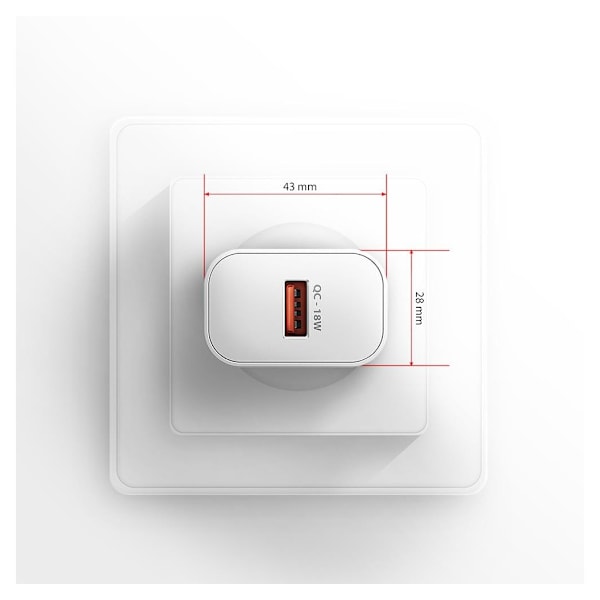 AXAGON, Vægoplader 1x port USB-A, QC3.0/AFC/FCP/Apple, 18W, ACU-QC18W