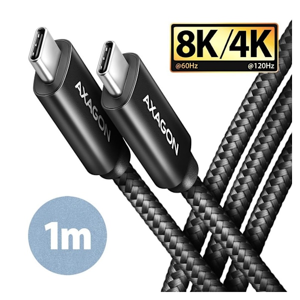 AXAGON, USB Type C - USB Type C, Data og lading USB4 Gen 3x2-kabel, 1 m, BUCM432-CM10AB