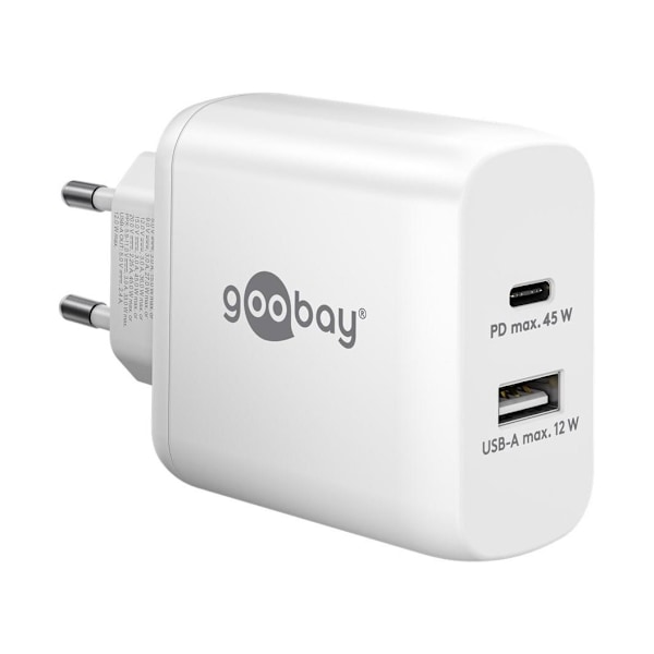 Goobay, USB-C PD -kaksoispikalaturi (45 W), 65412