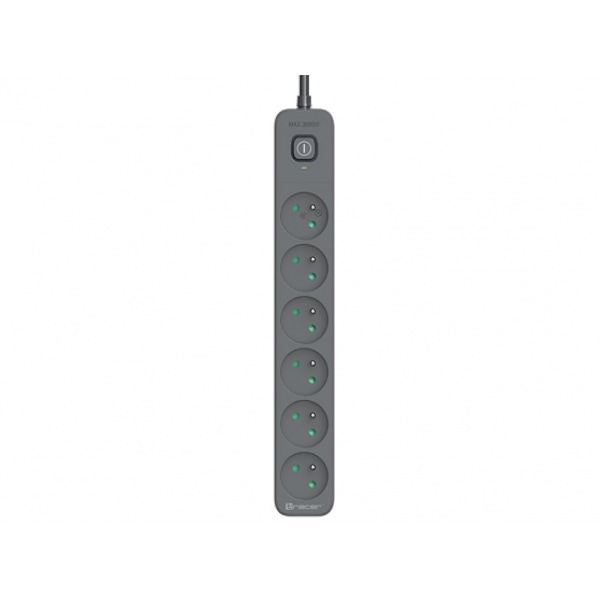 Extension flex, 47025 Zebra mobil klar 1,8m 6 udtag, Tracer