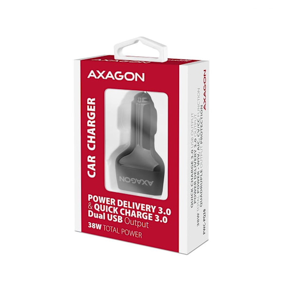 AXAGON, kaksoisautolaturi, 38W, PWC-PQ38