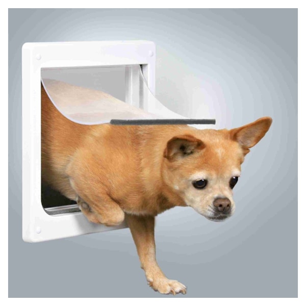 2-vejs hundeklap, XS–S: 25 × 29 cm, hvid