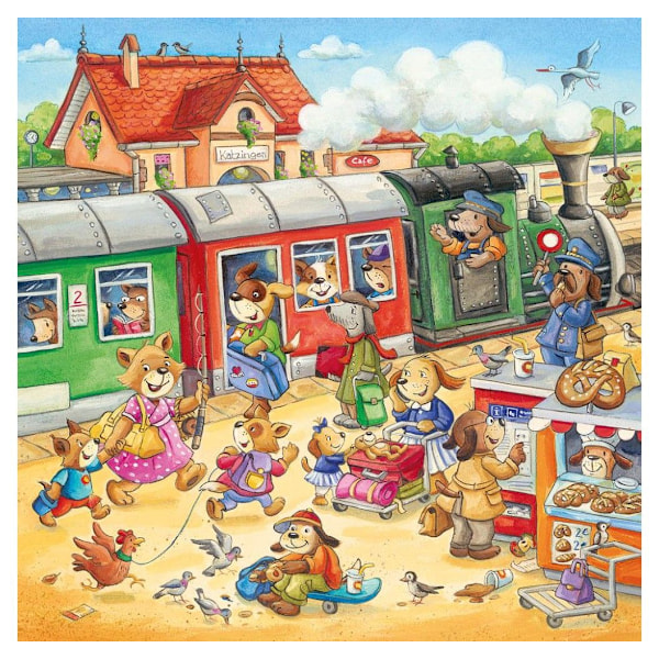 Ravensburger puslespil 3x49 stk Ferie på landet