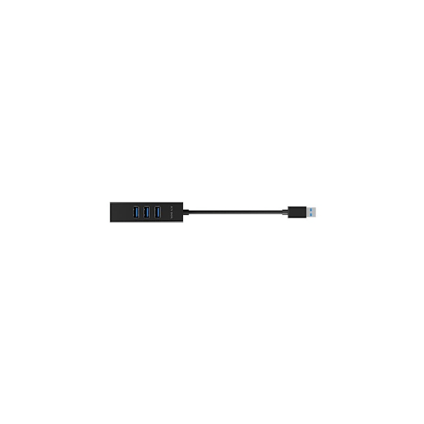 Raidsonic, 4-porttinen keskitin, USB 3.0 Type-A, Type-C, Gigabit LAN, Icy Box IB-HUB1419-LAN