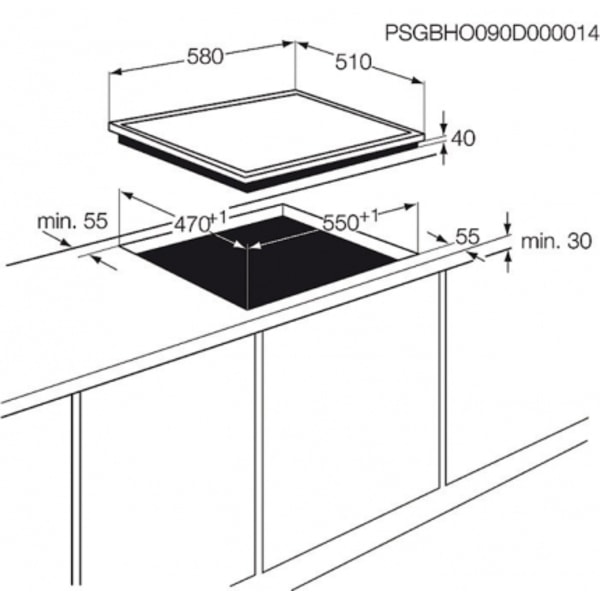 Built-In Combined Hob EGE6172NOK, Electrolux