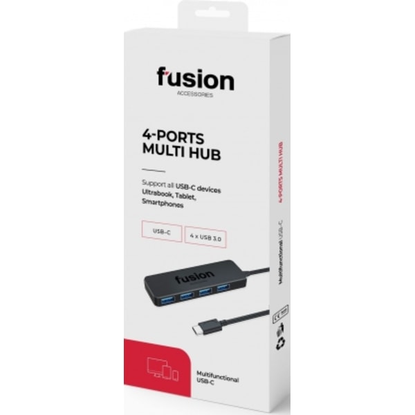 Tillbehör för notebook 4-portars Multi Hub USB-C (EU Blister), Fusion Tillbehör