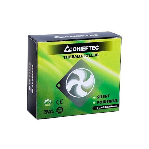 Cooler Sleeve Fan 60x60x25mm , Chieftec Sort