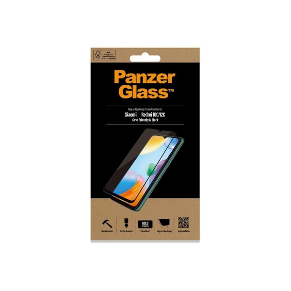 PanzerGlass, Näytönsuoja, Xiaomi, Redmi 10C/12C, Lasi, Läpinäkyvä