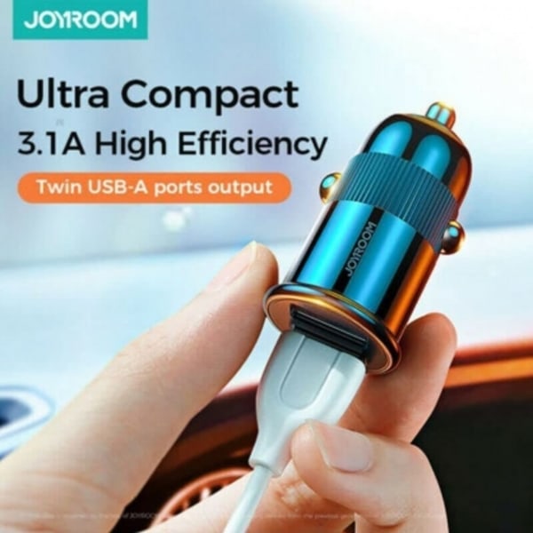 Mobil DC-adapter hand C-A06 Dual Port Smart billaddare Svart, Joyroom