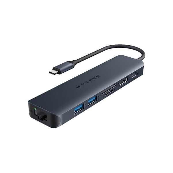 Hyper, HyperDrive EcoSmart Gen.2 Universaali USB-C 7-in-1 -keskitin, 100 W PD Power Pass-thru
