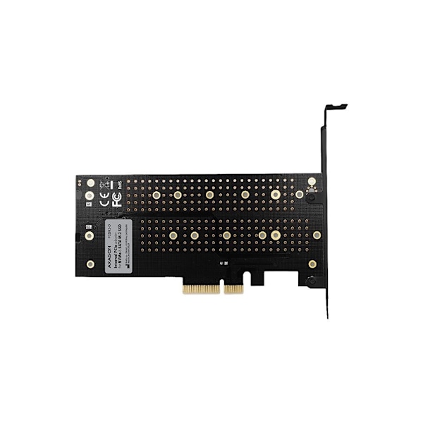 AXAGON, PCI-Express x4-adapter for å koble opptil to M.2-disker til en datamaskin, PCEM2-D