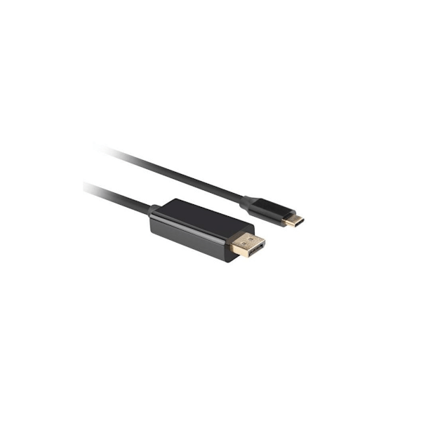 Lanberg, USB-C-DisplayPort-kaapeli, CA-CMDP-10CU-0018-BK