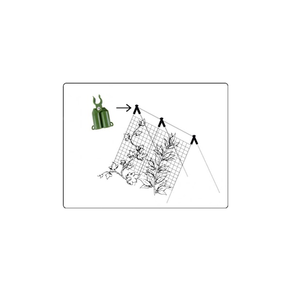 Adustable connector for garden stakes 20mm (4pcs.)