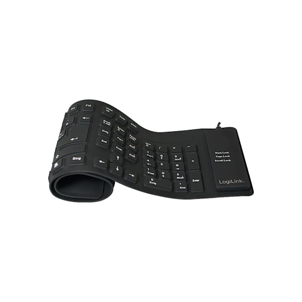 Logilink, Joustava näppäimistö, Joustava vedenpitävä näppäimistö USB + PS/2, ID0019A