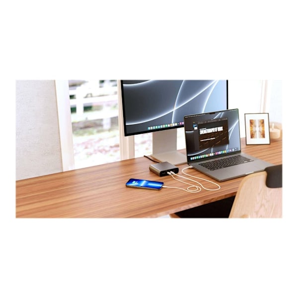 Hyper, HyperJuice 245W 4 USB-C PD-port GaN-oplader, EU/UK-ledning
