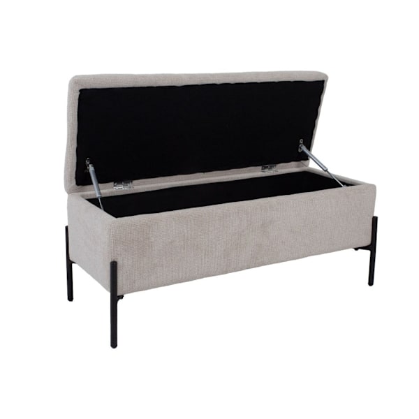 Bänk RORI med förvaringslåda, beige